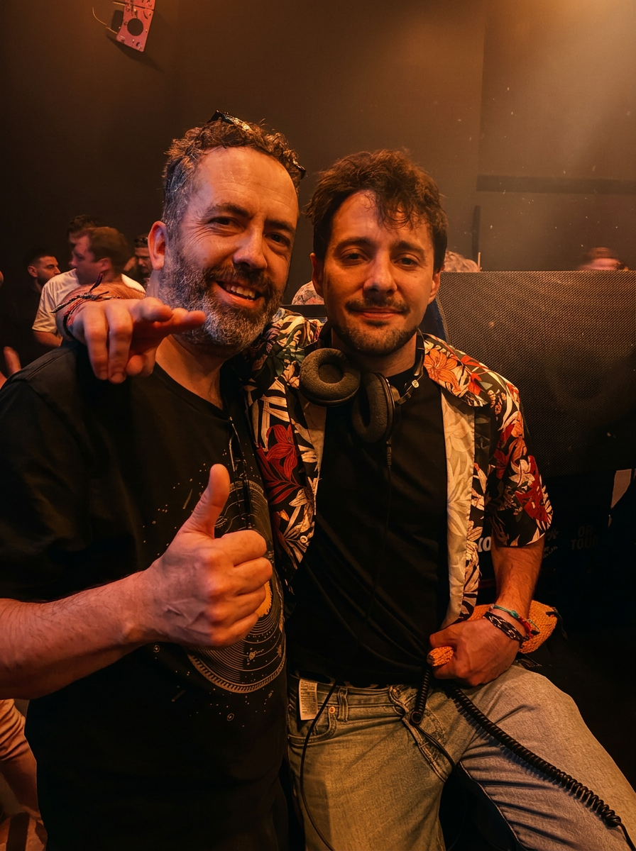 Yoel with Mayro smiling at a venue